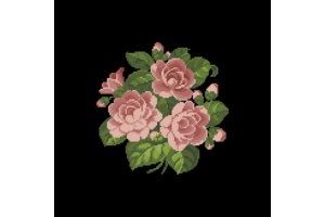 Дизайн (схема для вишивання) "Bouquet of roses (Букет рожево-коричневих троянд)" EP028
